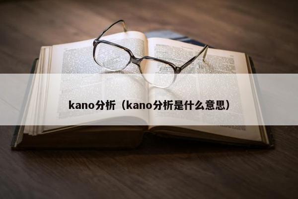 kano分析（kano分析是什么意思）