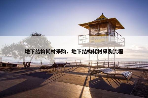 地下结构耗材采购，地下结构耗材采购流程