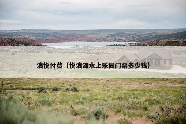 浪悦付费（悦浪滩水上乐园门票多少钱）