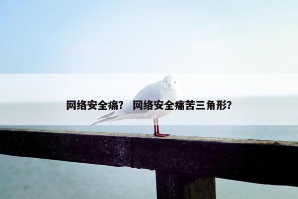 网络安全痛？ 网络安全痛苦三角形？