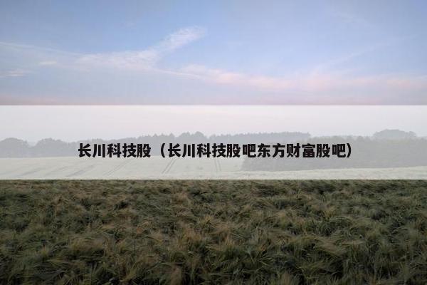 长川科技股（长川科技股吧东方财富股吧）