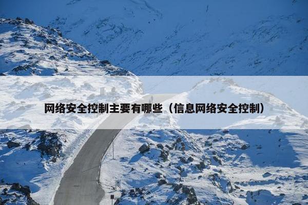 网络安全控制主要有哪些（信息网络安全控制）