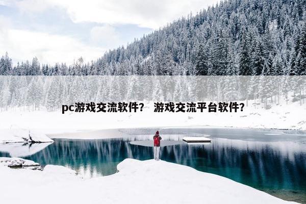 pc游戏交流软件？ 游戏交流平台软件？