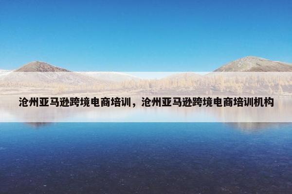 沧州亚马逊跨境电商培训，沧州亚马逊跨境电商培训机构
