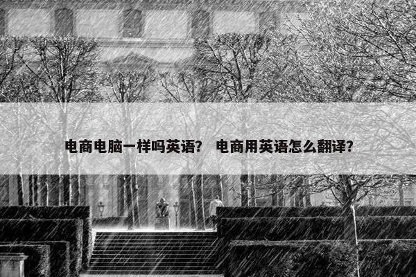 电商电脑一样吗英语？ 电商用英语怎么翻译？
