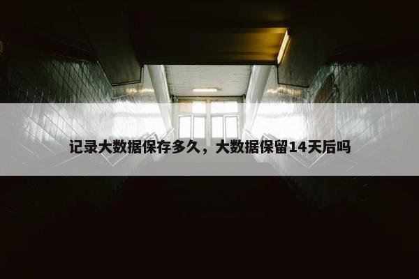 记录大数据保存多久，大数据保留14天后吗