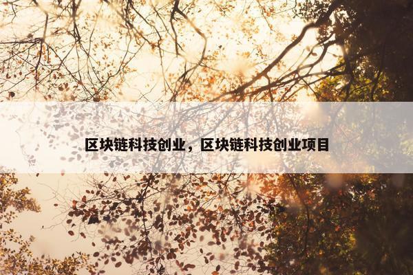 区块链科技创业，区块链科技创业项目