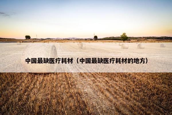 中国最缺医疗耗材（中国最缺医疗耗材的地方）