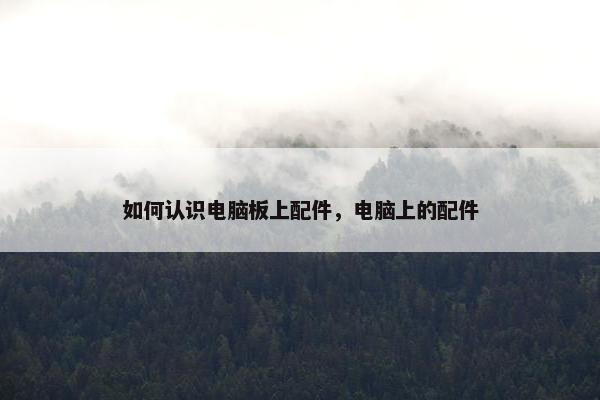 如何认识电脑板上配件，电脑上的配件