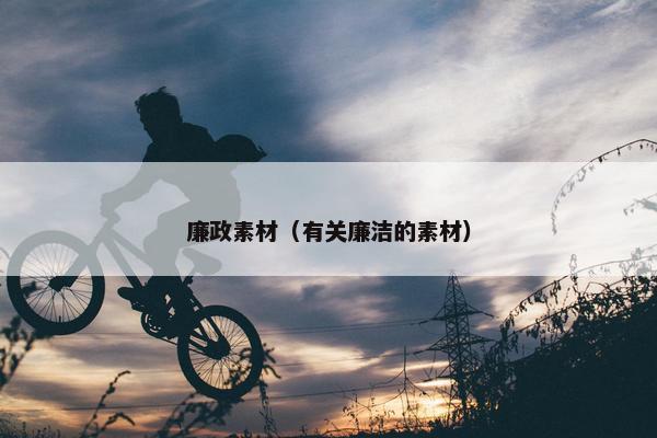 廉政素材（有关廉洁的素材）
