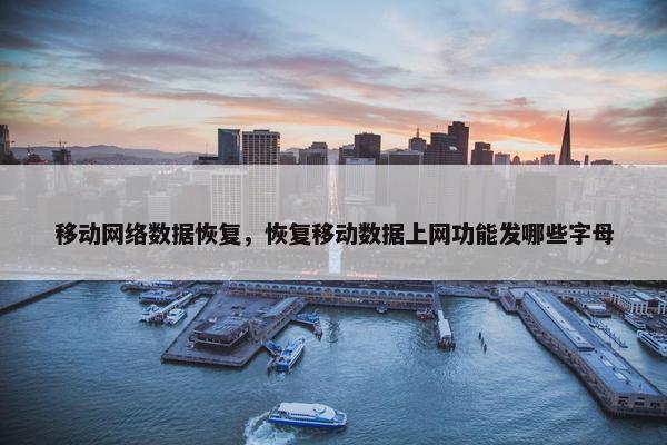 移动网络数据恢复，恢复移动数据上网功能发哪些字母