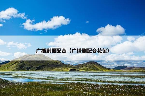 广播剧里配音（广播剧配音花絮）