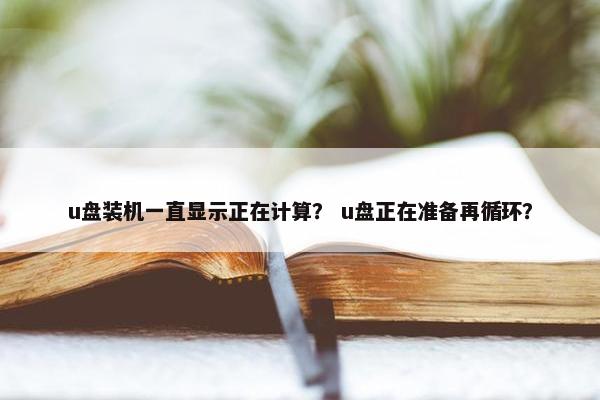 u盘装机一直显示正在计算？ u盘正在准备再循环？