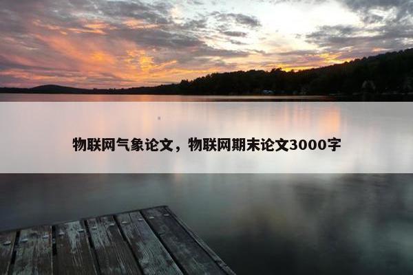 物联网气象论文，物联网期末论文3000字