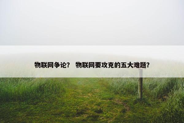 物联网争论？ 物联网要攻克的五大难题？