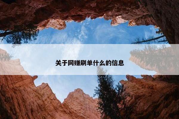 关于网赚刷单什么的信息