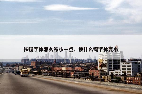 按键字体怎么缩小一点，按什么键字体变小