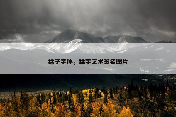 猛子字体，猛字艺术签名图片