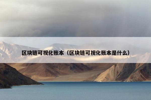 区块链可视化账本（区块链可视化账本是什么）
