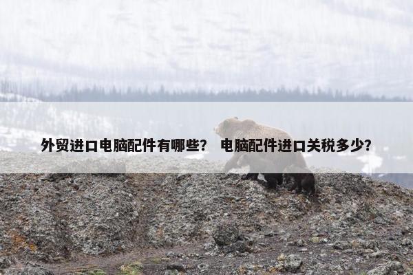 外贸进口电脑配件有哪些？ 电脑配件进口关税多少？