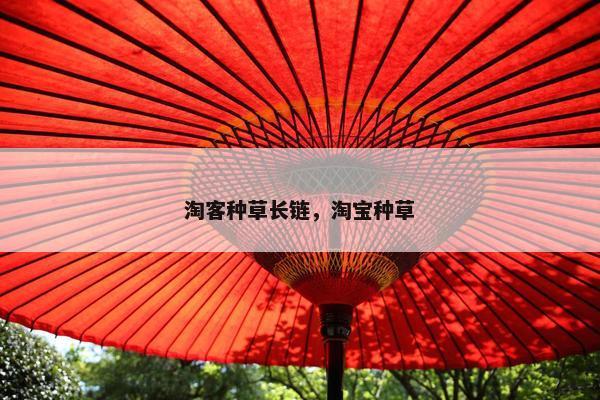 淘客种草长链，淘宝种草