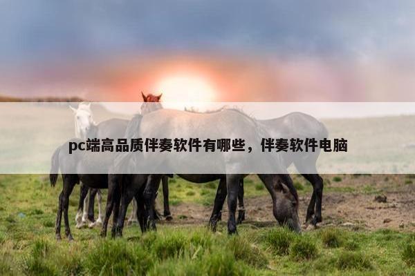 pc端高品质伴奏软件有哪些，伴奏软件电脑