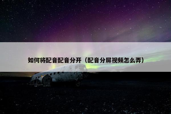 如何将配音配音分开（配音分屏视频怎么弄）