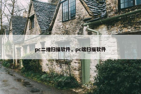 pc二维扫描软件，pc端扫描软件