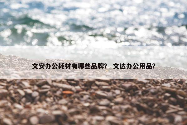 文安办公耗材有哪些品牌？ 文达办公用品？