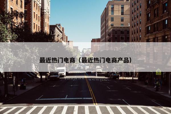 最近热门电商（最近热门电商产品）