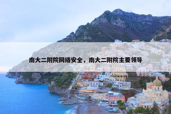 南大二附院网络安全，南大二附院主要领导