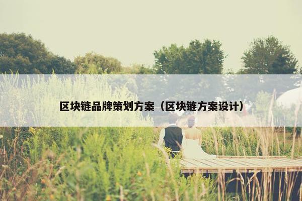 区块链品牌策划方案（区块链方案设计）