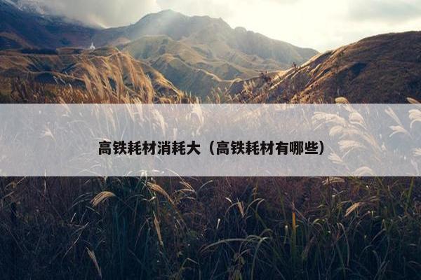 高铁耗材消耗大（高铁耗材有哪些）
