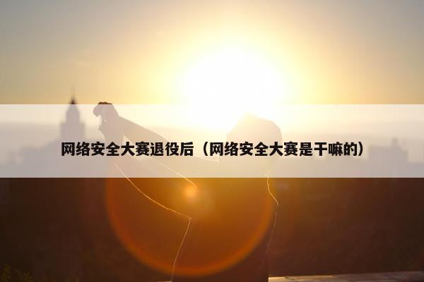 网络安全大赛退役后（网络安全大赛是干嘛的）