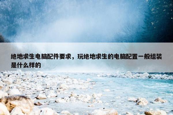 绝地求生电脑配件要求，玩绝地求生的电脑配置一般组装是什么样的
