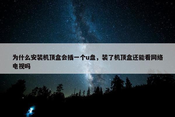 为什么安装机顶盒会插一个u盘，装了机顶盒还能看网络电视吗