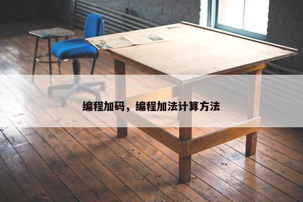 编程加码，编程加法计算方法