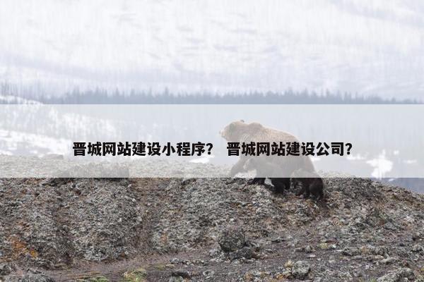 晋城网站建设小程序？ 晋城网站建设公司？