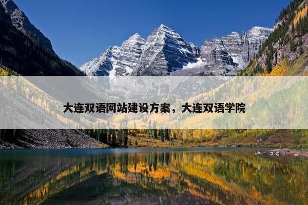 大连双语网站建设方案，大连双语学院