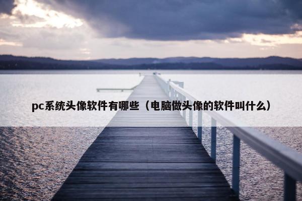 pc系统头像软件有哪些（电脑做头像的软件叫什么）