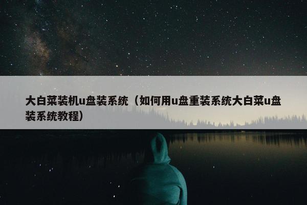 大白菜装机u盘装系统（如何用u盘重装系统大白菜u盘装系统教程）