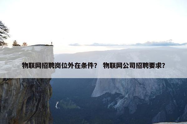 物联网招聘岗位外在条件？ 物联网公司招聘要求？