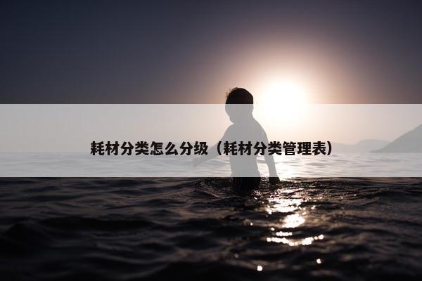 耗材分类怎么分级（耗材分类管理表）