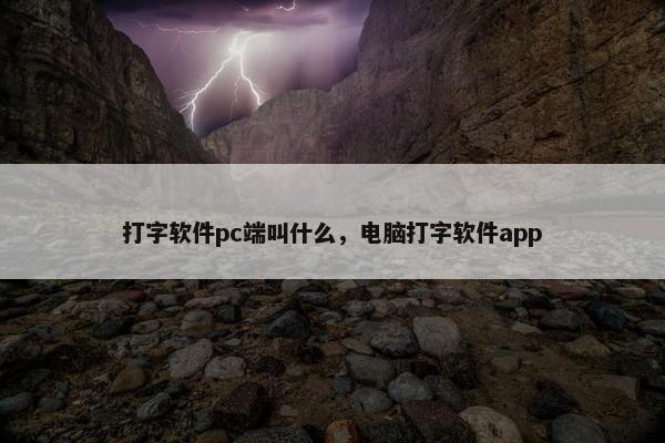 打字软件pc端叫什么，电脑打字软件app