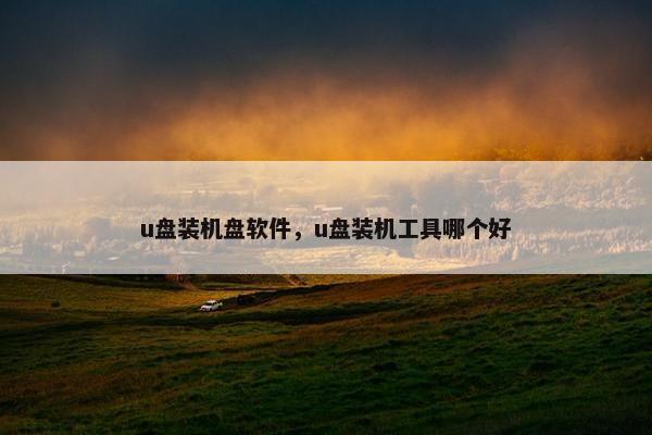 u盘装机盘软件，u盘装机工具哪个好
