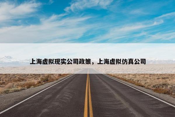 上海虚拟现实公司政策，上海虚拟仿真公司