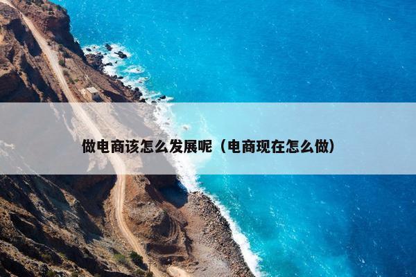 做电商该怎么发展呢（电商现在怎么做）