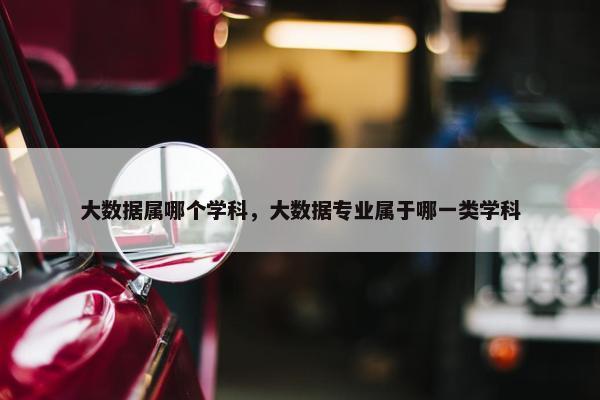 大数据属哪个学科，大数据专业属于哪一类学科