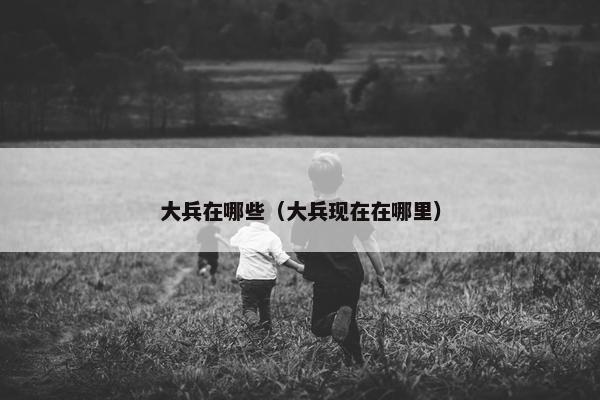 大兵在哪些（大兵现在在哪里）