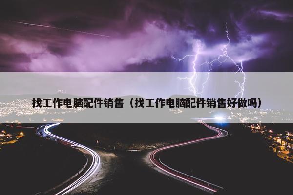 找工作电脑配件销售（找工作电脑配件销售好做吗）